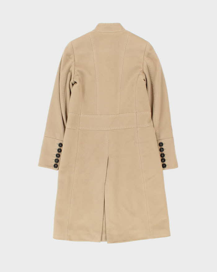 Vintage Y2K 00s Burberry Cashmere Wool Blend Long Overcoat - XS