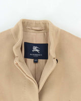 Vintage Y2K 00s Burberry Cashmere Wool Blend Long Overcoat - XS