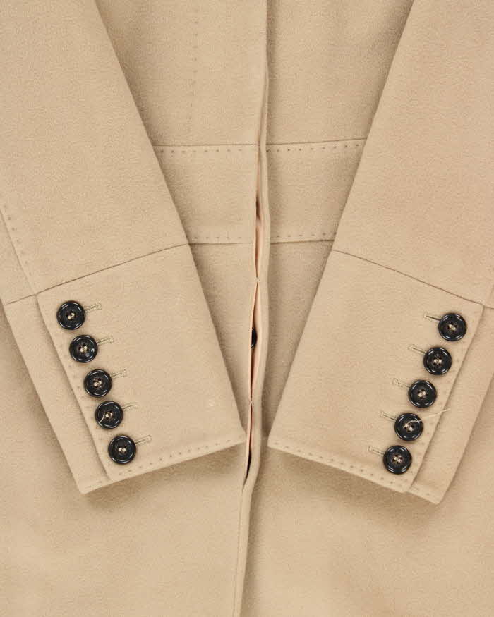 Vintage Y2K 00s Burberry Cashmere Wool Blend Long Overcoat - XS
