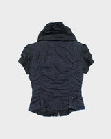 Vintage Y2k 00s Miss Sixty Denim Puffy Sleeveless Jacket - S