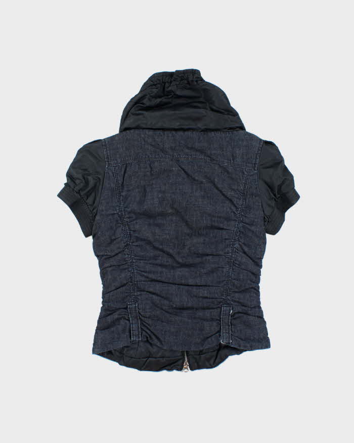 Vintage Y2k 00s Miss Sixty Denim Puffy Sleeveless Jacket - S