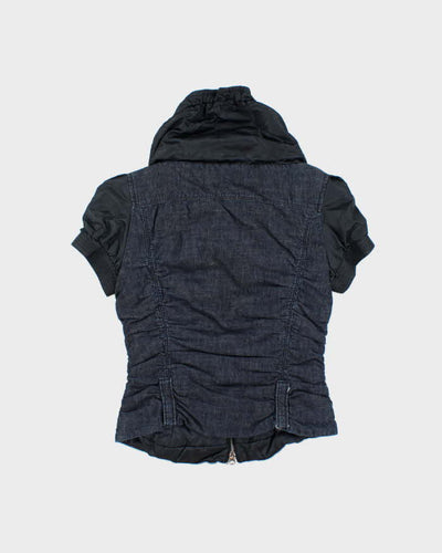 Vintage Y2k 00s Miss Sixty Denim Puffy Sleeveless Jacket - S