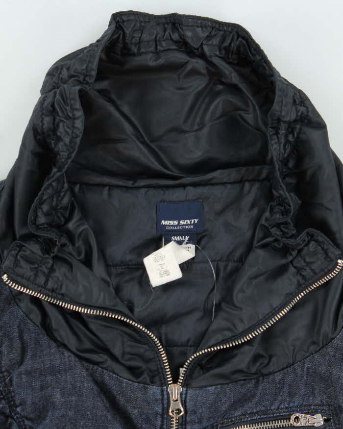 Vintage Y2k 00s Miss Sixty Denim Puffy Sleeveless Jacket - S
