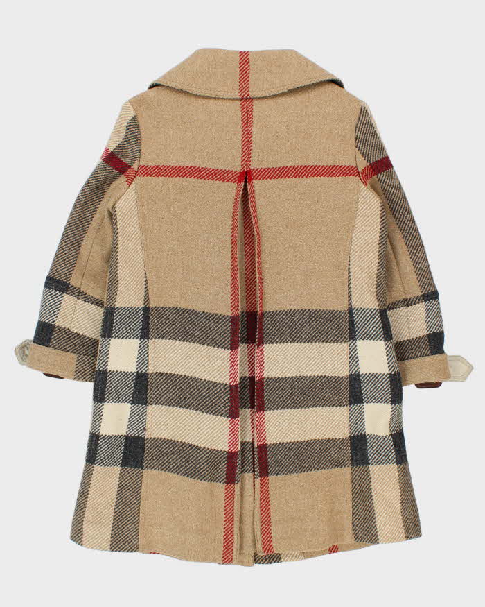 Vintage Y2K 00s Women's Burberry Nova Check Oversized Feature Wool Overcoat - XS