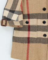 Vintage Y2K 00s Women's Burberry Nova Check Oversized Feature Wool Overcoat - XS