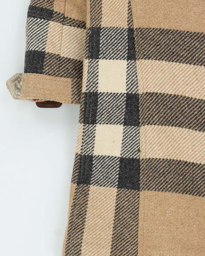 Vintage Y2K 00s Women's Burberry Nova Check Oversized Feature Wool Overcoat - XS