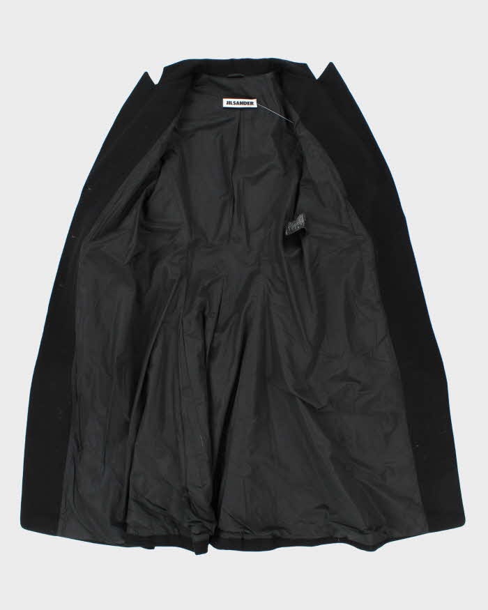 Vintage Jil Sander Women's Wool Single Breasted Long Overcoat - S