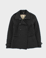 Vintage 00s Women's Burberry Double Breasted Diamond Quilt Jacket - L