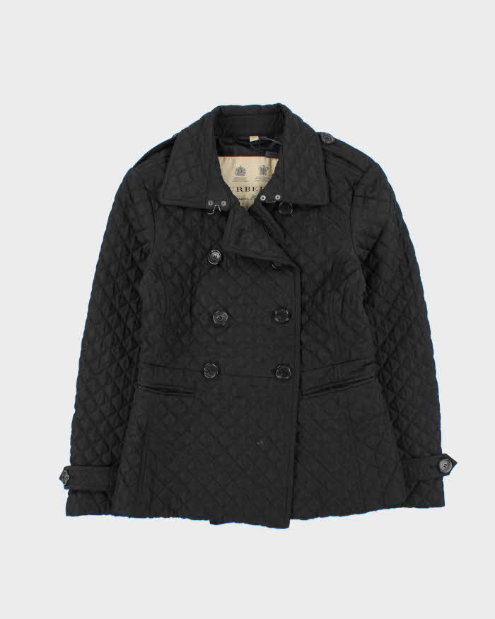 Vintage 00s Women's Burberry Double Breasted Diamond Quilt Jacket - L
