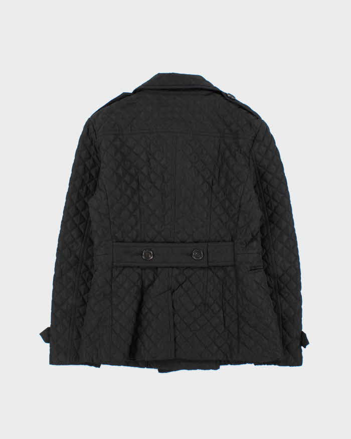 Vintage 00s Women's Burberry Double Breasted Diamond Quilt Jacket - L