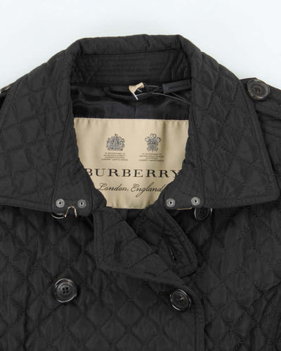Vintage 00s Women's Burberry Double Breasted Diamond Quilt Jacket - L