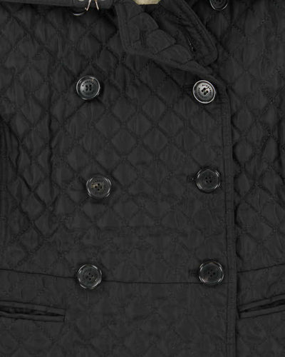 Vintage 00s Women's Burberry Double Breasted Diamond Quilt Jacket - L