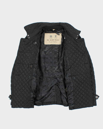 Vintage 00s Women's Burberry Double Breasted Diamond Quilt Jacket - L