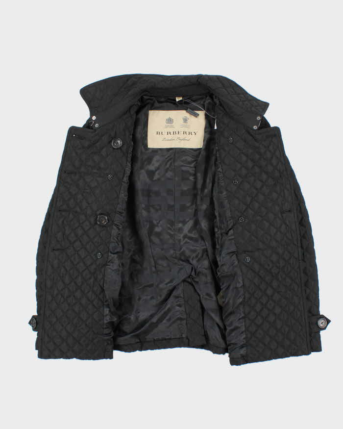Vintage 00s Women's Burberry Double Breasted Diamond Quilt Jacket - L