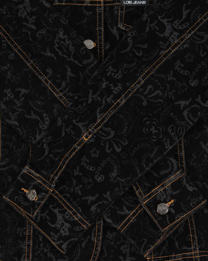 Vintage Y2K 00s Louis Jeans Women's Paisley Felt Contrast Stitch Jacket - XL