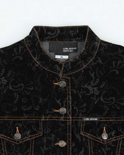 Vintage Y2K 00s Louis Jeans Women's Paisley Felt Contrast Stitch Jacket - XL