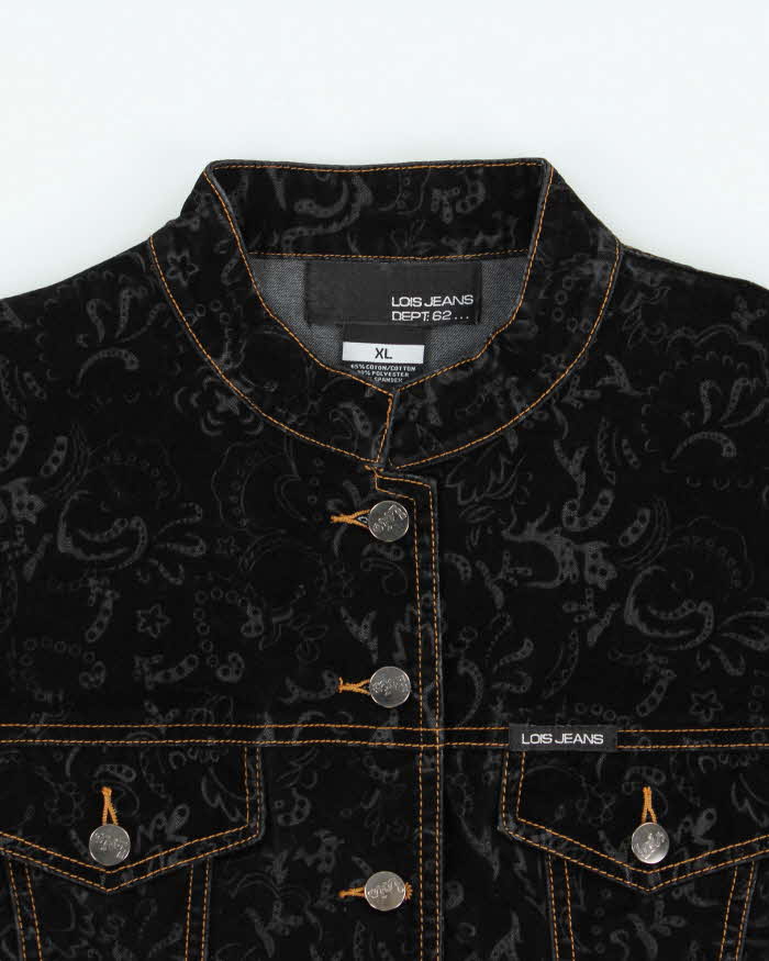 Vintage Y2K 00s Louis Jeans Women's Paisley Felt Contrast Stitch Jacket - XL
