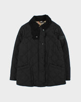 2024 Women's Burberry Corduroy Collared Nova Check Lined Quilted Shell Jacket - M