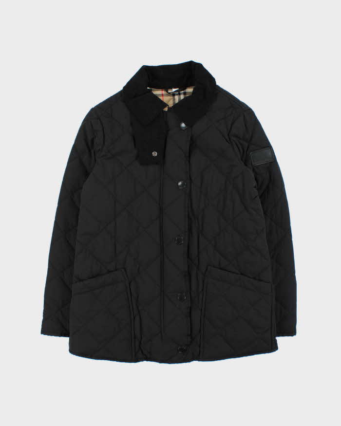 2024 Women's Burberry Corduroy Collared Nova Check Lined Quilted Shell Jacket - M