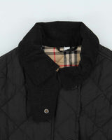 2024 Women's Burberry Corduroy Collared Nova Check Lined Quilted Shell Jacket - M