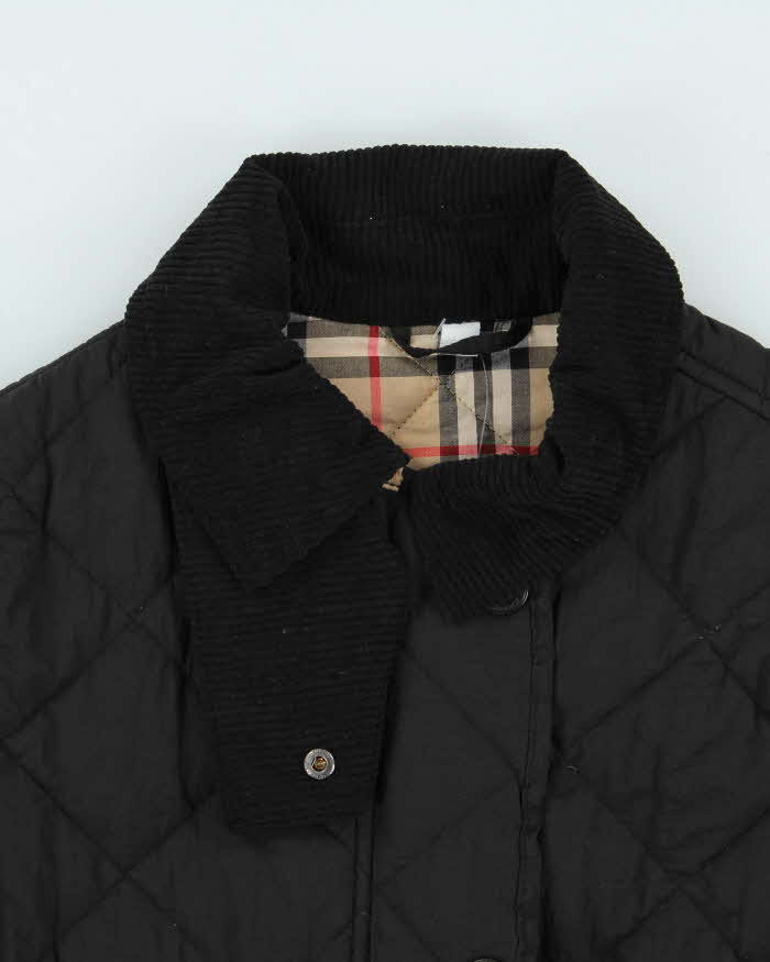 2024 Women's Burberry Corduroy Collared Nova Check Lined Quilted Shell Jacket - M
