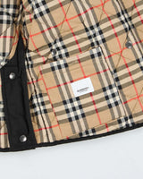 2024 Women's Burberry Corduroy Collared Nova Check Lined Quilted Shell Jacket - M