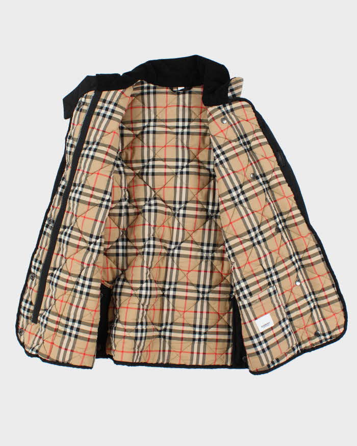 2024 Women's Burberry Corduroy Collared Nova Check Lined Quilted Shell Jacket - M