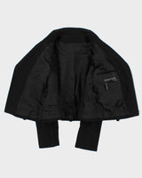 The Kooples Women's Black Wool Asymmetric Biker Jacket - L