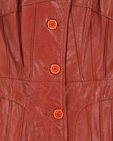 Vintage 1970s Sears Place De La Mode Women's Mahogany Leather Jacket - S