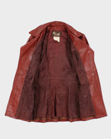 Vintage 1970s Sears Place De La Mode Women's Mahogany Leather Jacket - S