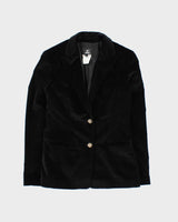 Vintage Y2K 00s Versace Jeans Couture Gold Medusa Velvet Women's Blazer - XL