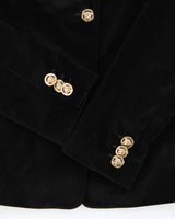 Vintage Y2K 00s Versace Jeans Couture Gold Medusa Velvet Women's Blazer - XL