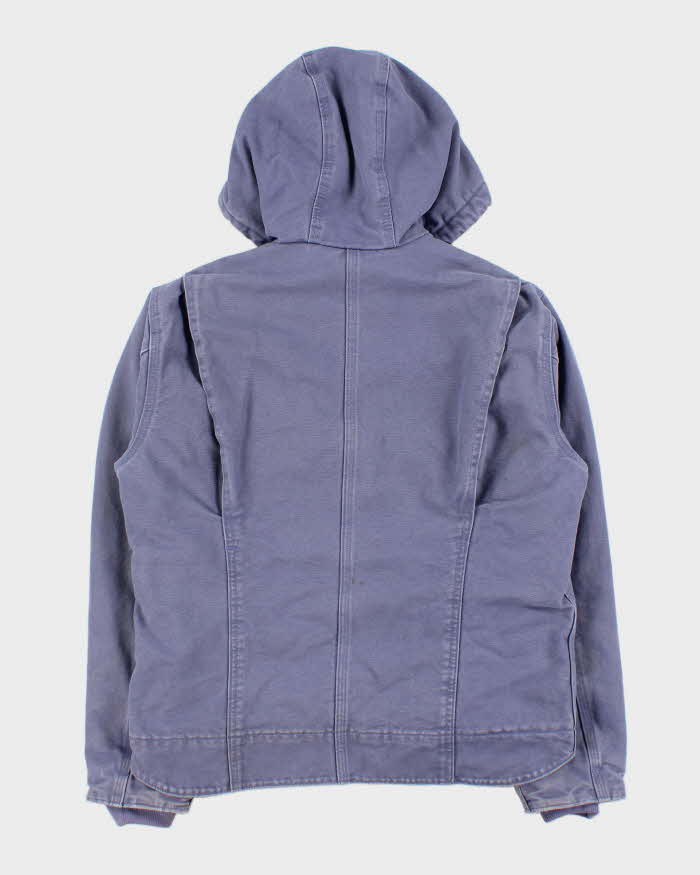 Vintage Y2K 00s Women's Carhartt Sandstone Sierra Lavender Sherpa Lined Hooded Workwear Jacket - M