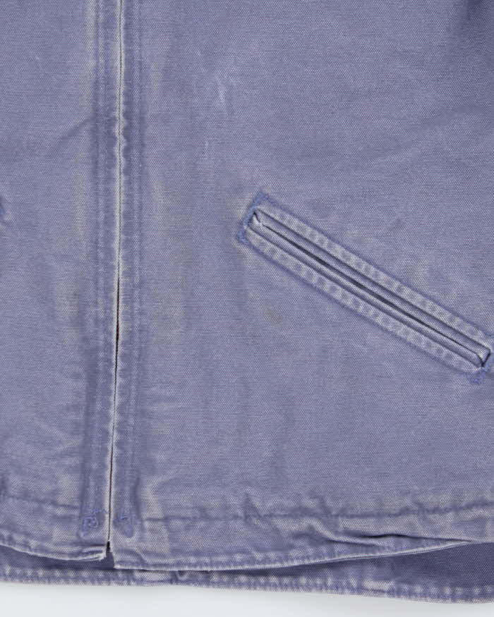 Vintage Y2K 00s Women's Carhartt Sandstone Sierra Lavender Sherpa Lined Hooded Workwear Jacket - M