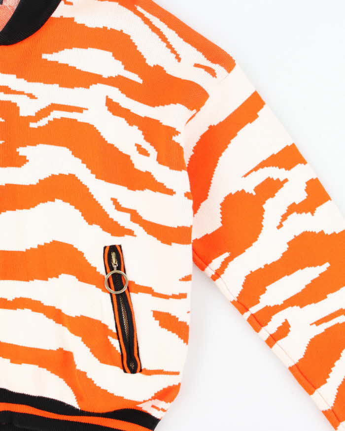 FW2015 Just Cavalli Animal Print Women's Heavyweight Boxy Bomber Jacket - XS