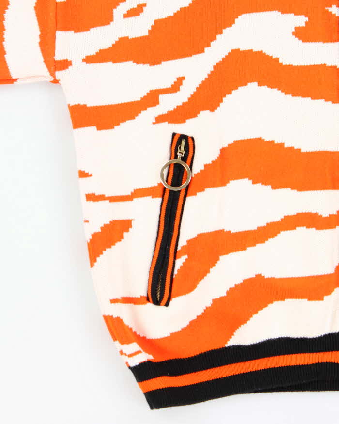 FW2015 Just Cavalli Animal Print Women's Heavyweight Boxy Bomber Jacket - XS