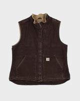 Vintage Y2K 00s Carhartt Sandstone Blanket Lined Women's Workwear Gilet - XL