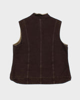 Vintage Y2K 00s Carhartt Sandstone Blanket Lined Women's Workwear Gilet - XL