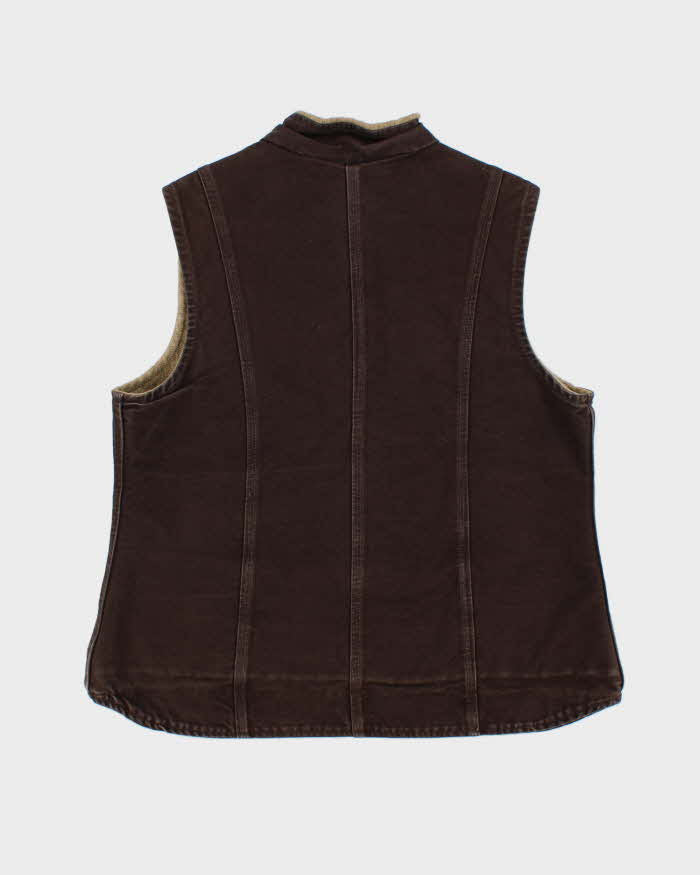 Vintage Y2K 00s Carhartt Sandstone Blanket Lined Women's Workwear Gilet - XL