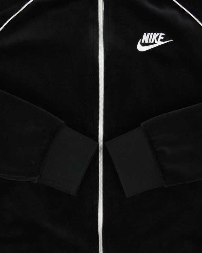 Vintage Nike Black Velour Women's Track Jacket - S
