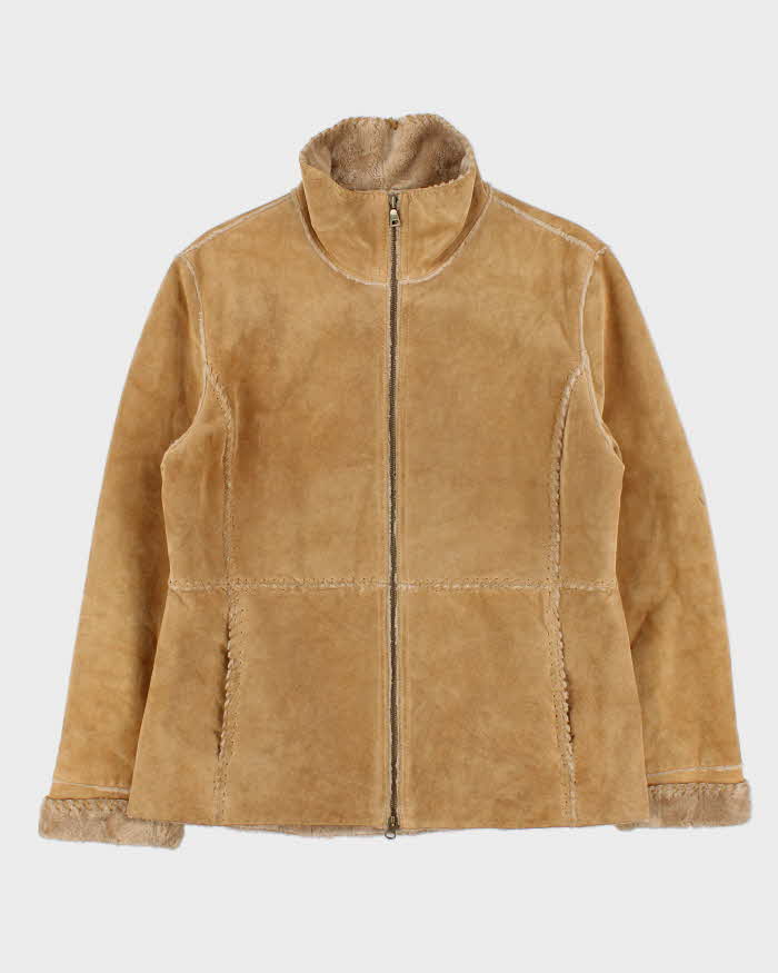 Vintage 00s Guess Suede Faux Fur Lined Jacket - L