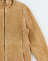 Vintage 00s Guess Suede Faux Fur Lined Jacket - L
