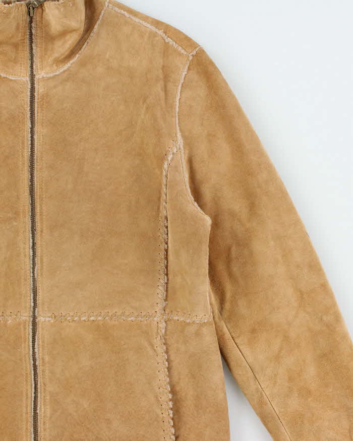 Vintage 00s Guess Suede Faux Fur Lined Jacket - L