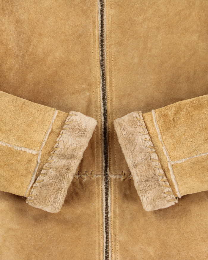 Vintage 00s Guess Suede Faux Fur Lined Jacket - L