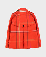 Vintage Coach Check Short Trench Jacket - S