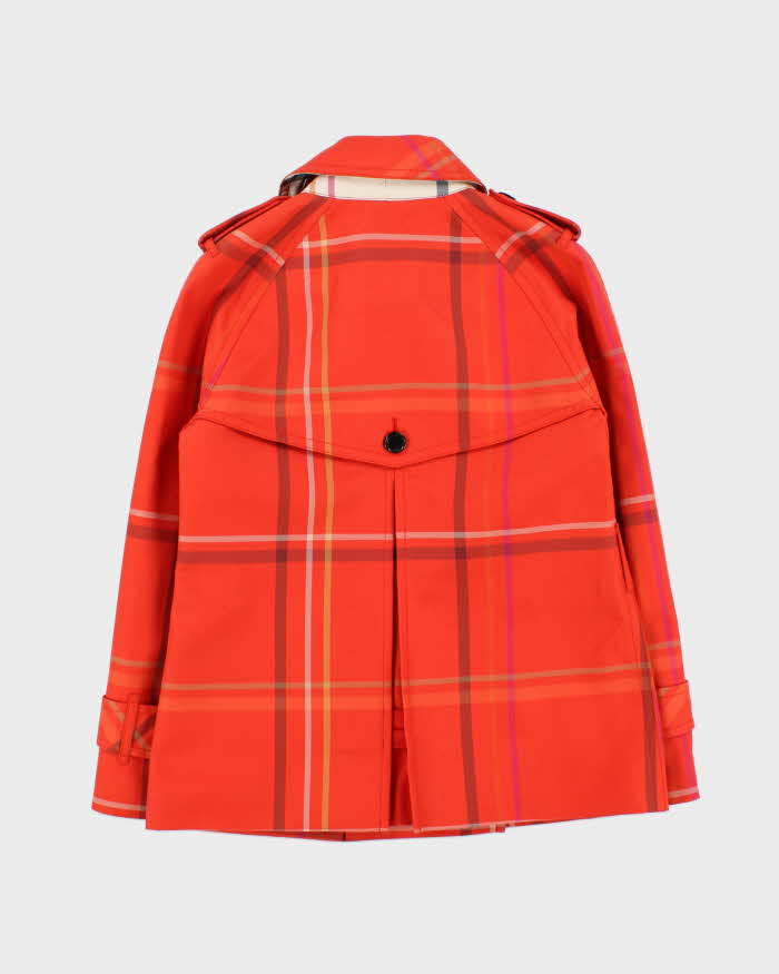 Vintage Coach Check Short Trench Jacket - S