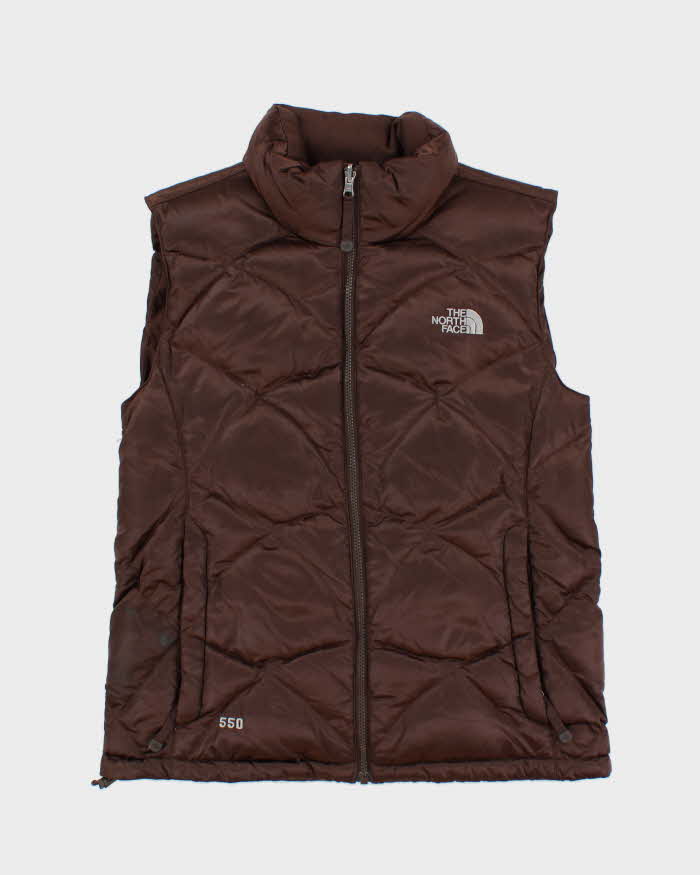 Vintage Y2K 00s The North Face 550 Women's Satin Quilted Down Fill Gilet - L
