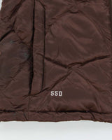 Vintage Y2K 00s The North Face 550 Women's Satin Quilted Down Fill Gilet - L