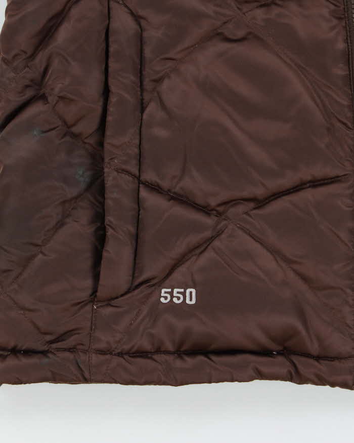 Vintage Y2K 00s The North Face 550 Women's Satin Quilted Down Fill Gilet - L