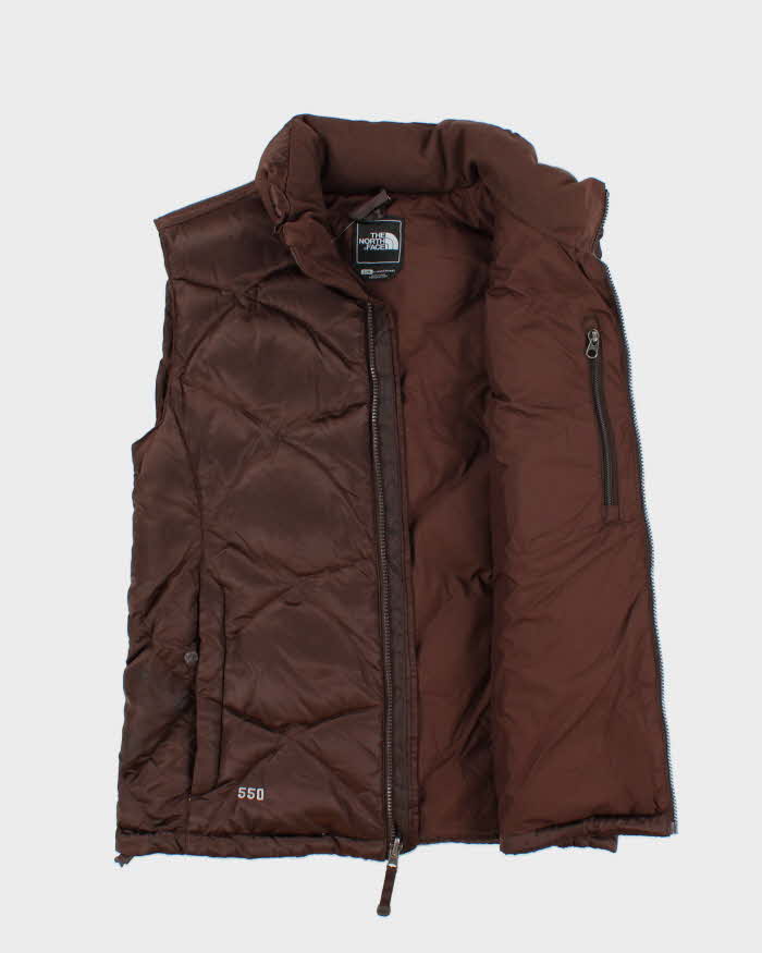Vintage Y2K 00s The North Face 550 Women's Satin Quilted Down Fill Gilet - L